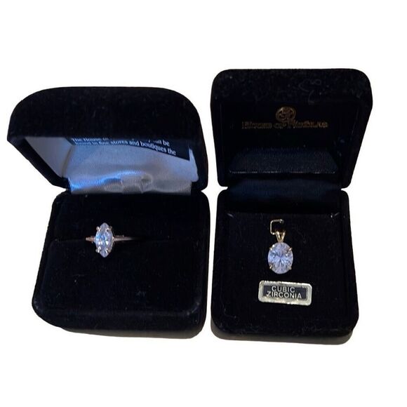 Vintage House of Nikolas pendant and ring cubic zirconia - Picture 1 of 3
